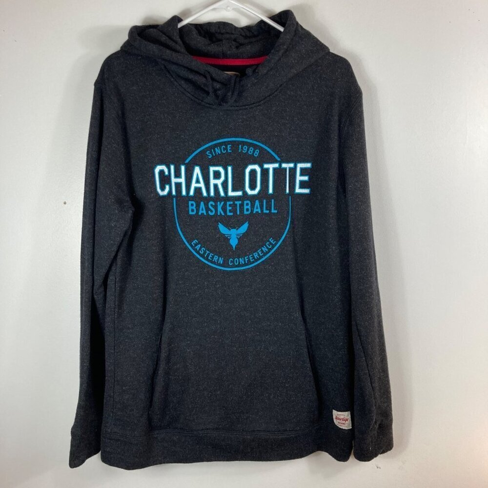 Womens Sportige Charlotte Basketball Hoodie Black Gray L